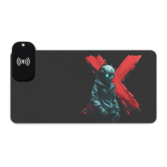 LED Gaming Mouse Pad with Wireless Charging | RGB Light Pad, Gamer Accessories, Desk Decor, Gaming Setup Gift, Tech Gifts