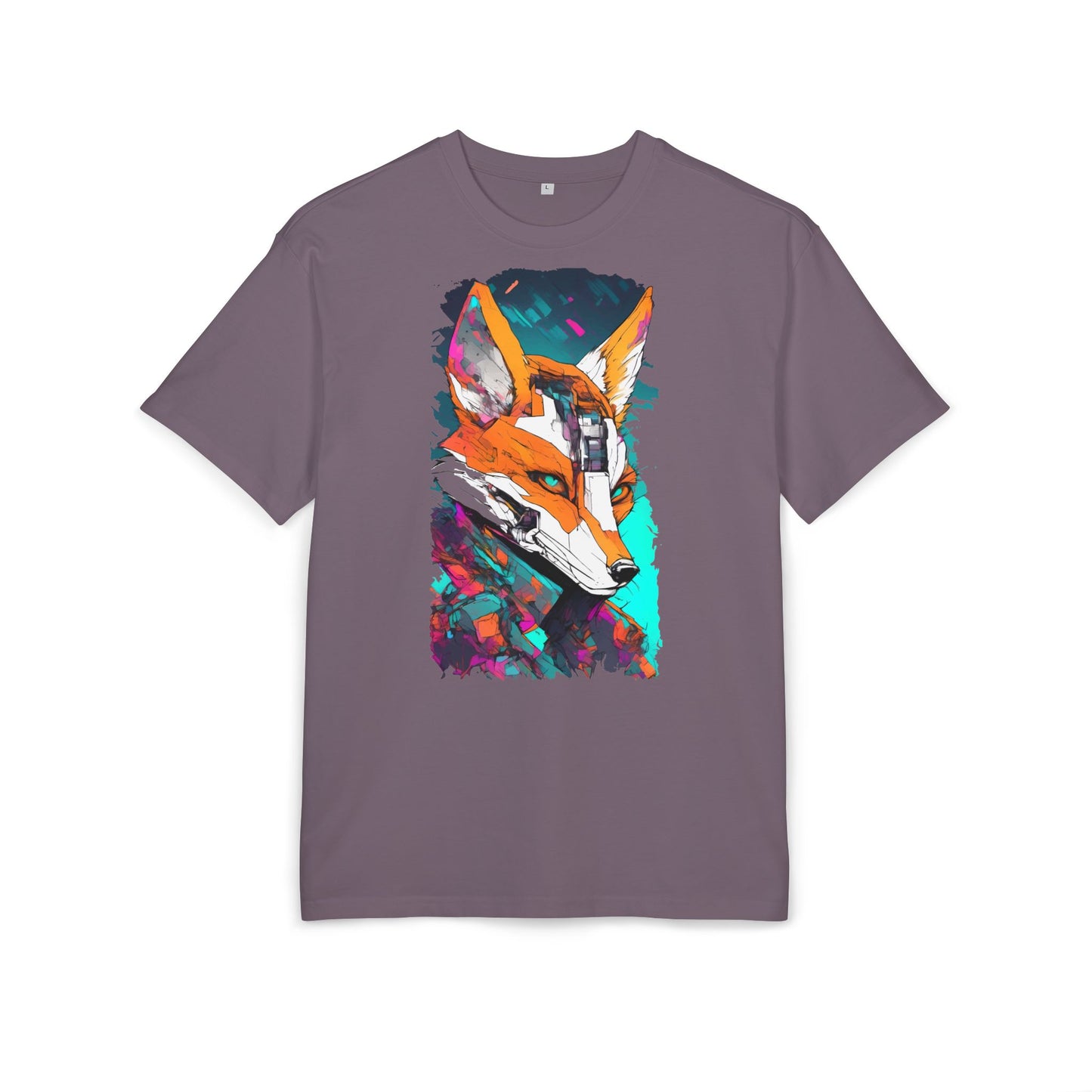 Futuristic Fox Design Unisex Oversize Tee, Graphic Tee, Cool T-Shirt, Unique Gift, Casual Wear