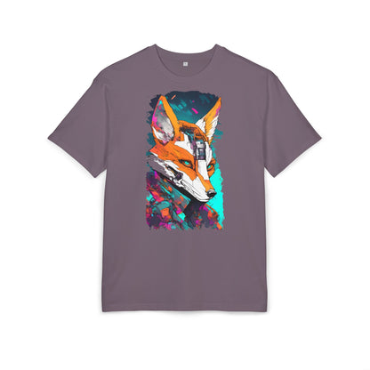 Futuristic Fox Design Unisex Oversize Tee, Graphic Tee, Cool T-Shirt, Unique Gift, Casual Wear
