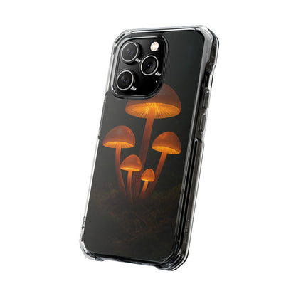 Magnetic Clear Impact Cases, Mushroom Phone Case, Eco-Friendly Phone Cover, Unique Phone Accessories, Gift for Nature Lovers, Artistic