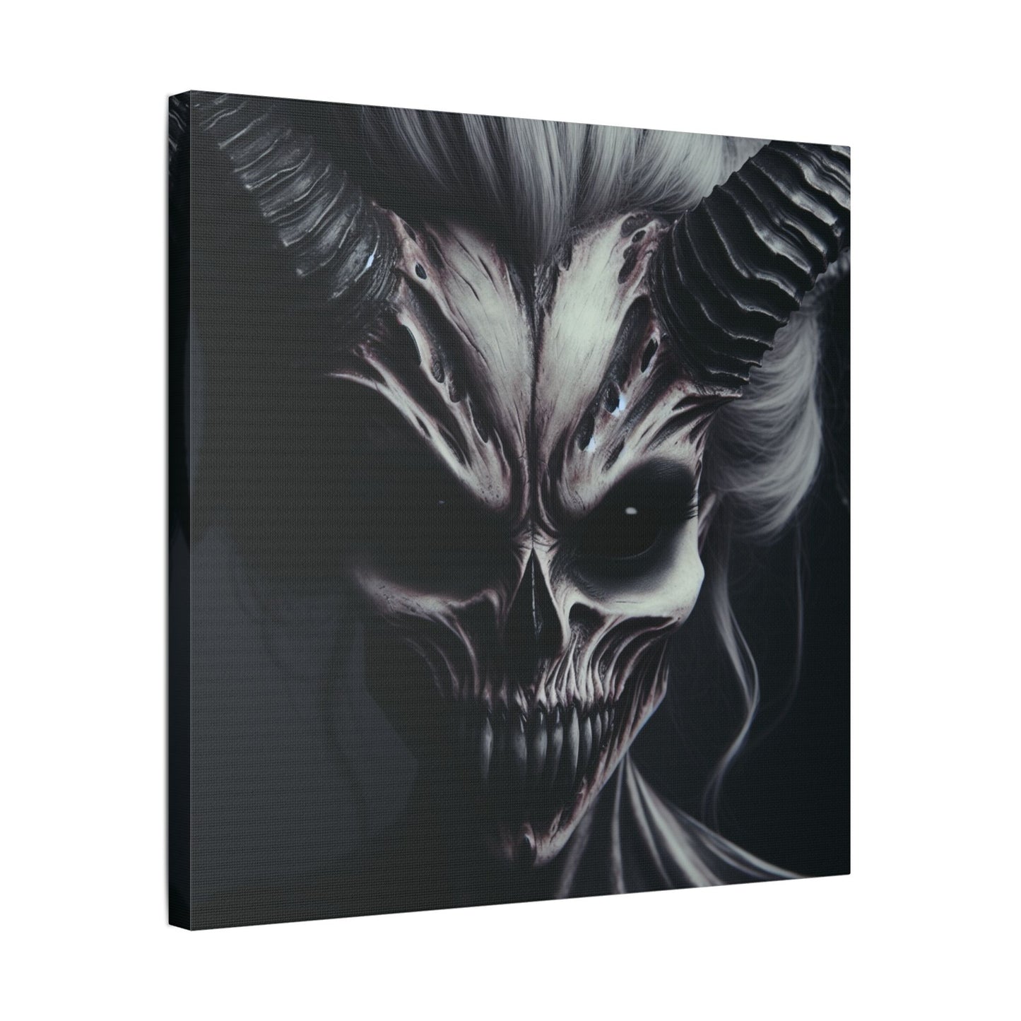 Gothic Wall Art, Demon Canvas, Creepy Decor, Dark Aesthetic Artwork, Spooky Home Decor, Halloween Art