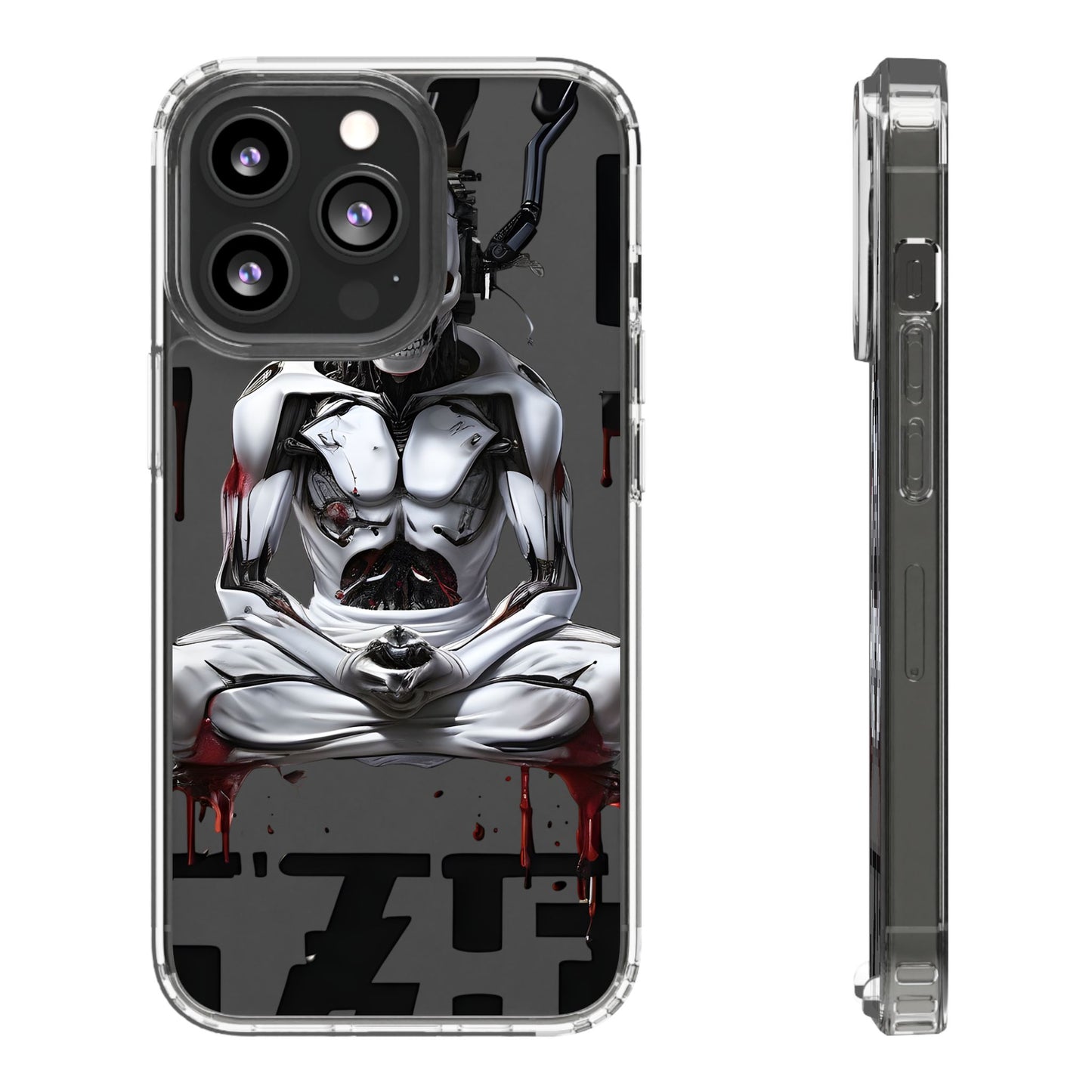 Clear Phone Cases with Cyber Design