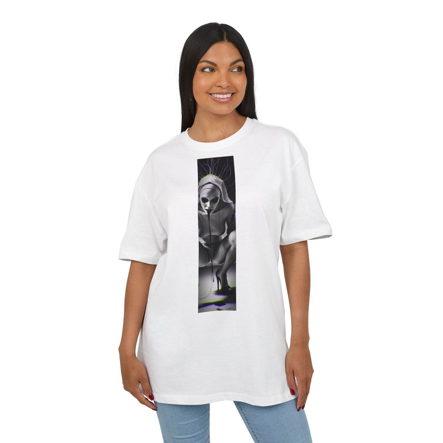 Unisex Oversized Graphic Tee - Edgy Gothic Design