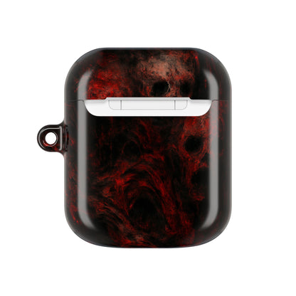 Stylish AirPod Cases with a Bold Red Marble Design, Unique Accessories for Music Lovers, Perfect Gift for Teens, Great for Holidays
