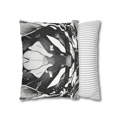 Square Pillowcase with Edgy Cyber Design