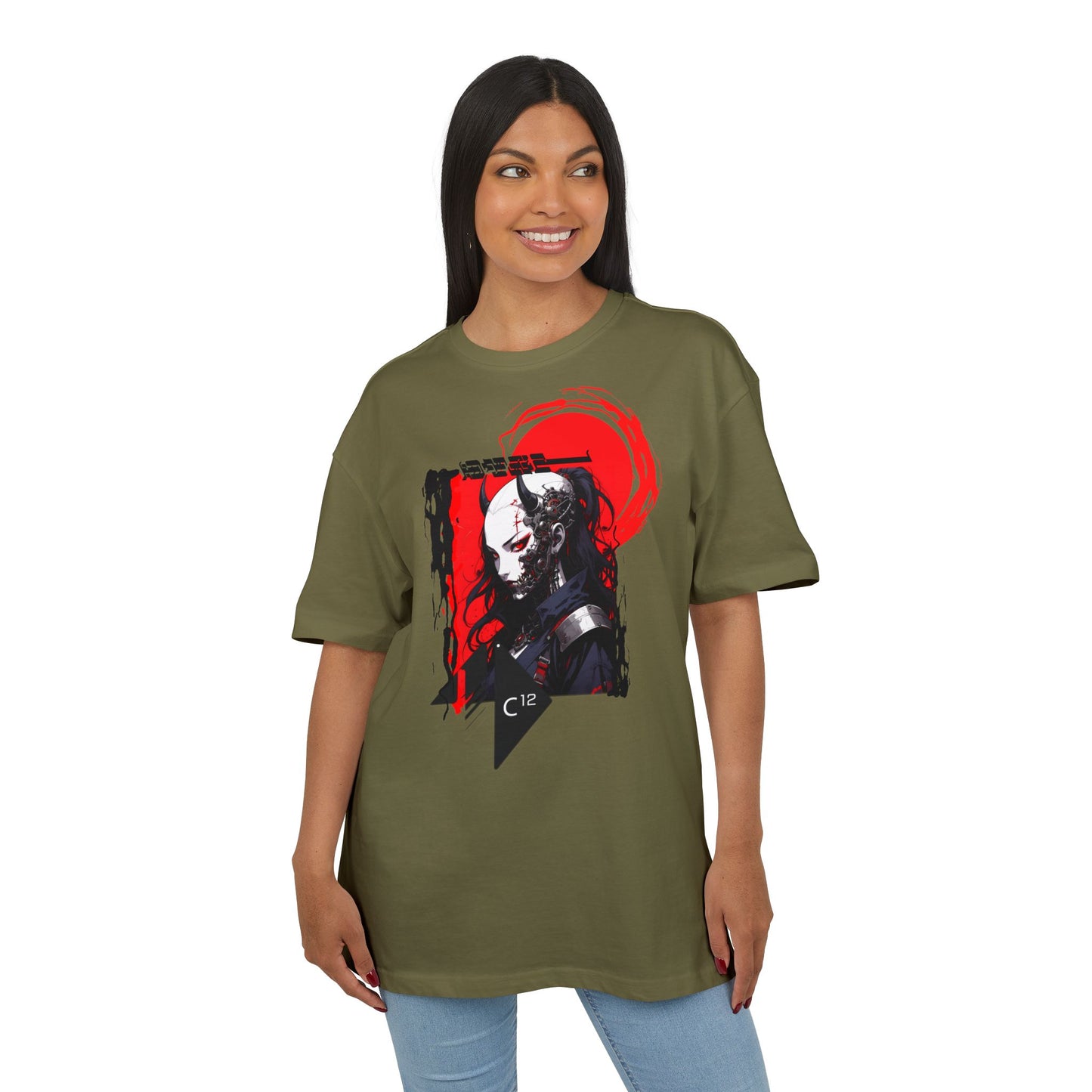 Unisex Graphic Oversized Tee with Artistic Design, Casual Streetwear, Unique Gift for Art Lovers and Gamers, Perfect for Everyday Wear