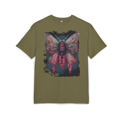 Aesthetic Moth Graphic Oversize Tee, Casual Style Shirt, Unique Gift, Eco-Print Tee, Art Lover Fashion, Nature-Inspired Top