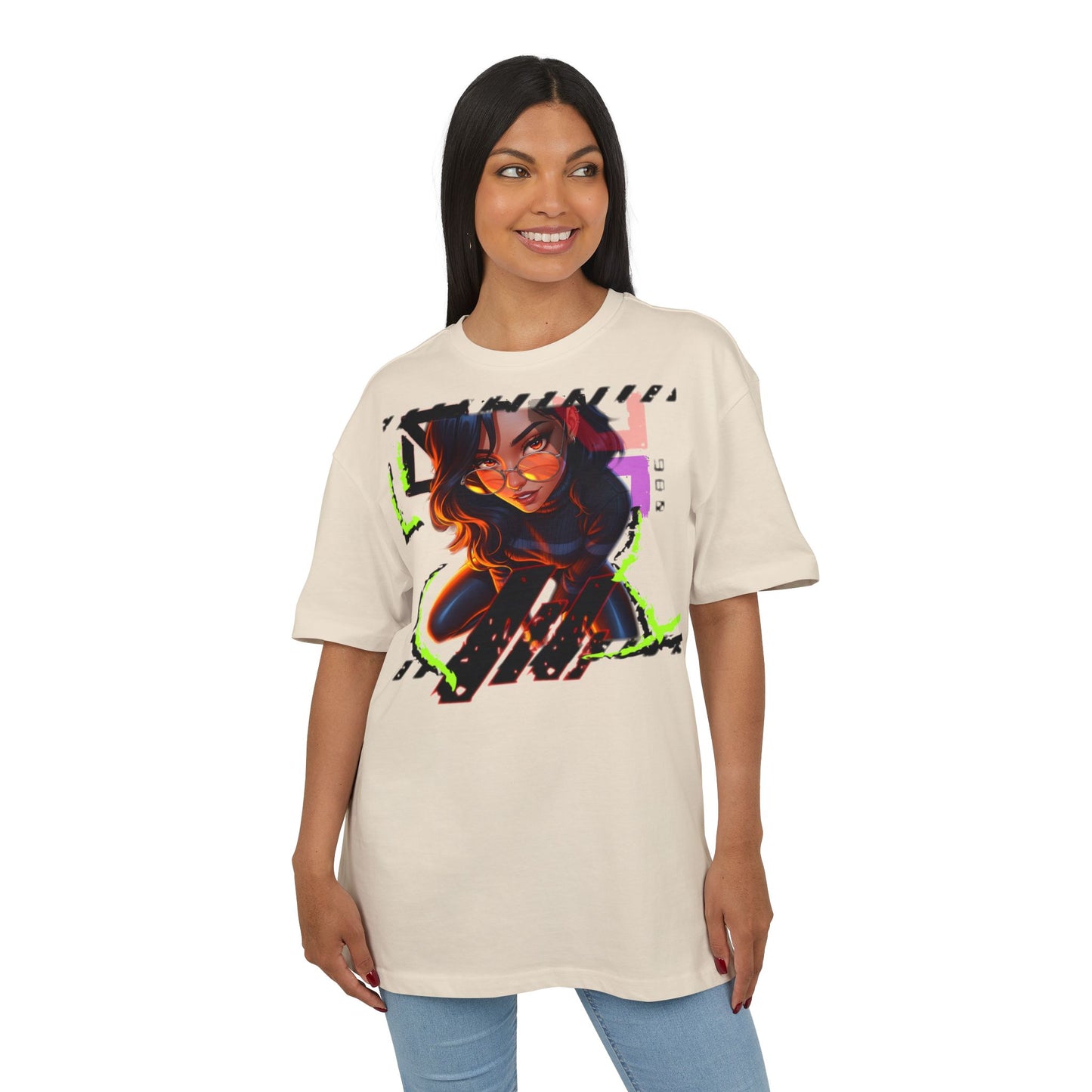 Edgy Graphic Unisex Heavy Oversize Tee - Street Style Fashion