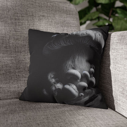 Monochrome Jellyfish Pillowcase - Dark Aesthetic Cushion Cover, Home Decor, Nautical Gift, Coastal Vibes, Unique Bedroom Accent