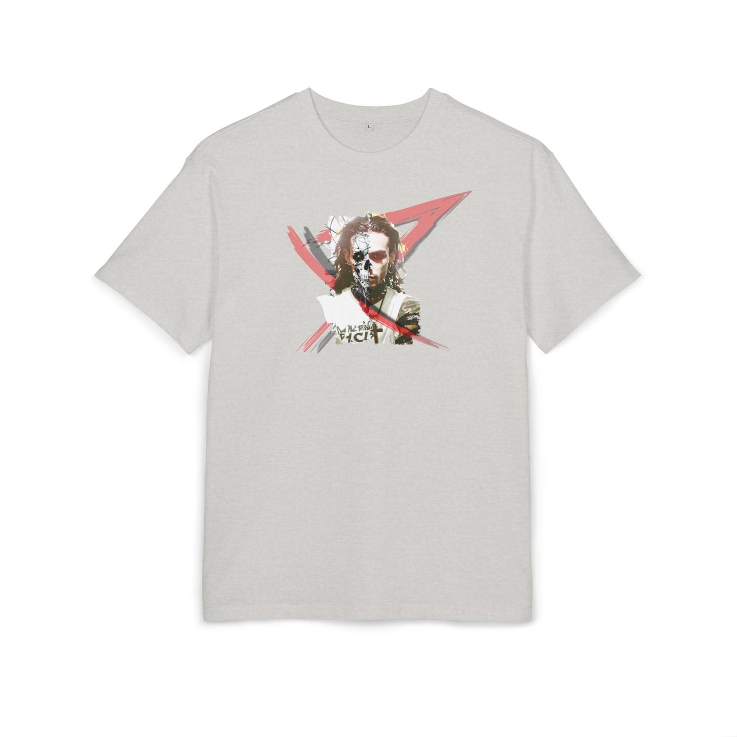 Unisex Heavy Oversize Tee with Artistic Design, Casual T-Shirt, Graphic Tee for Art Lovers, Gift for Creative Friends, Trendy Streetwear