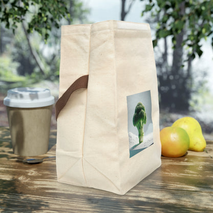 Eco-Friendly Broccoli Canvas Lunch Bag - Reusable, Insulated, Cute Lunch Tote, Vegan Gift, Meal Prep Container