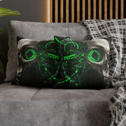 Futuristic Skull Pillowcase - Edgy Home Decor, Gothic Accessories, Cyberpunk Living Room, Halloween Decorations, Unique Gift Idea