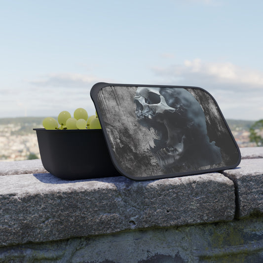 Skull Bento Box | Gothic Lunch Container, Unique Meal Prep Box, Skull Art Food Storage, Edgy Bento for Halloween, Gifting Ideas