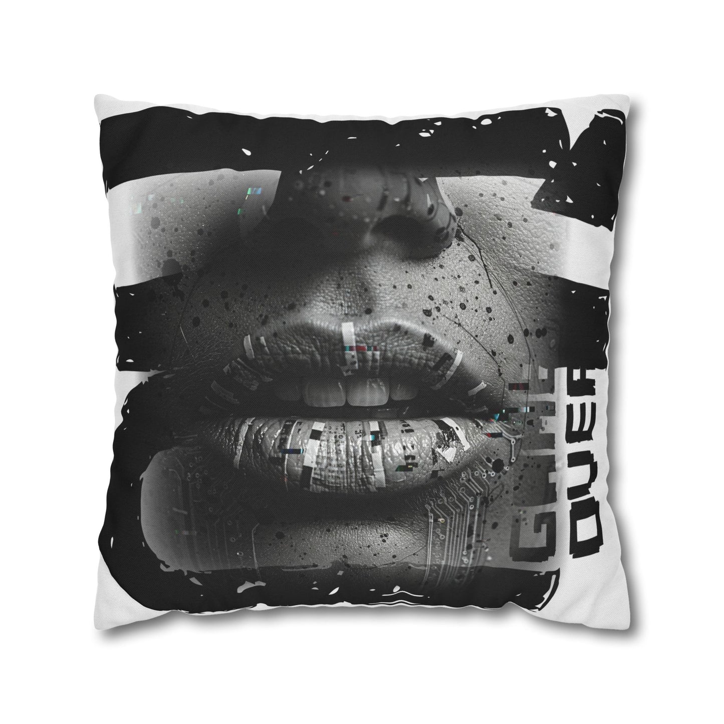 Stylish Spun Polyester Pillowcase, Decorative Accent, Unique Home Decor, Modern Living Room Cushion, Gift for Art Lovers