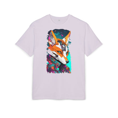 Futuristic Fox Design Unisex Oversize Tee, Graphic Tee, Cool T-Shirt, Unique Gift, Casual Wear