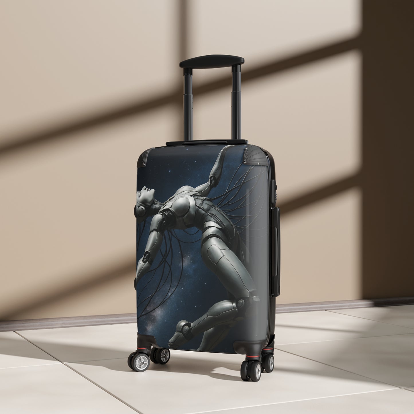 Cosmic Art Suitcase, Unique Travel Luggage, Starry Night Carry-On, Sci-Fi Baggage, Geeky Gift for Travelers
