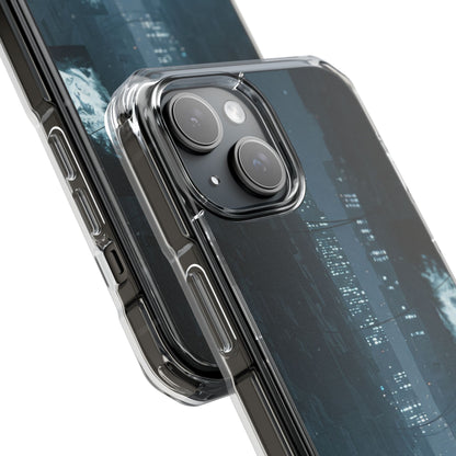 Magnetic Clear Impact Cases for Phones | Urban Nightscape Design | Unique Phone Accessories, Gift for Tech Lovers, Protective Cases