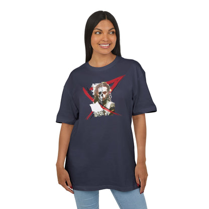 Unisex Heavy Oversize Tee with Artistic Design, Casual T-Shirt, Graphic Tee for Art Lovers, Gift for Creative Friends, Trendy Streetwear