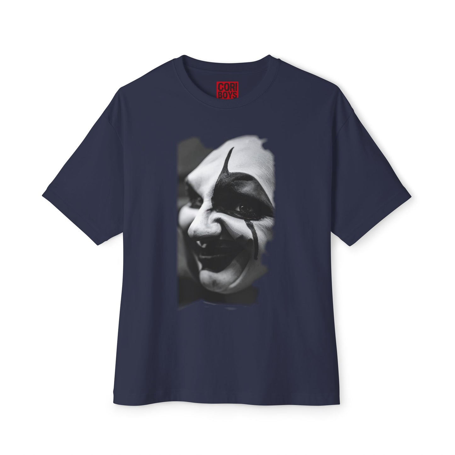 Spooky Emoji Boxy Tee | Oversized T-Shirt, Halloween Apparel, Casual Wear, Unique Graphic Design, Unisex T-Shirt