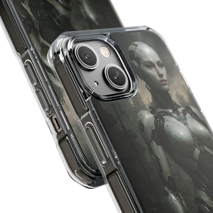 Futuristic Phone Case, Clear Impact Case with Sci-Fi Design, Smartphone Protection, Cyberpunk Aesthetic, Gift for Tech Lovers