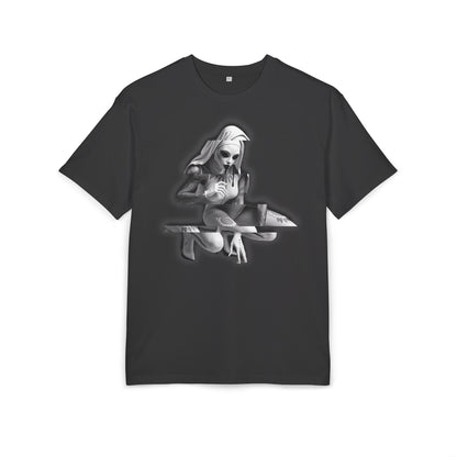 Unisex Heavy Oversize Tee with Horror Design