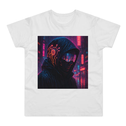 Cyberpunk Graphic Tee for Men & Women, Futuristic Streetwear, Perfect Gift for Gamers, Casual Wear for Tech Enthusiasts, Urban Style T-Shirt