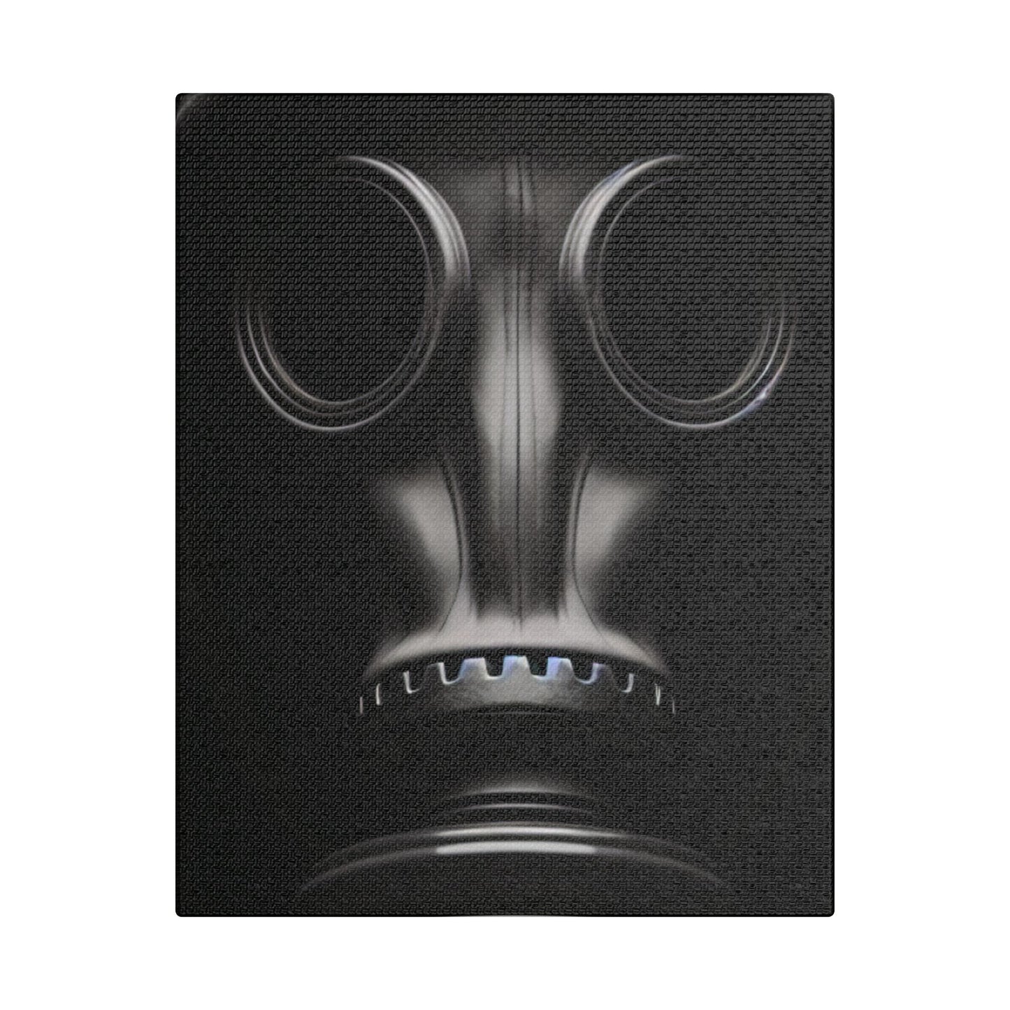 Stylish Gas Mask Art Canvas, Dark Aesthetic Wall Decor, Unique Gift for Art Lovers, Modern Home Accent, Gothic Room Art