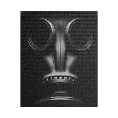 Stylish Gas Mask Art Canvas, Dark Aesthetic Wall Decor, Unique Gift for Art Lovers, Modern Home Accent, Gothic Room Art