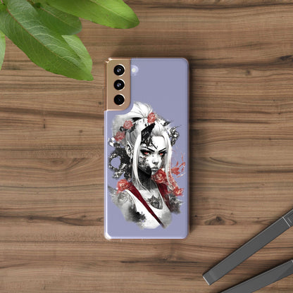 Artistic Clear Phone Case with Floral Design