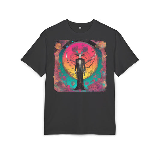 Vibrant Artistic Oversize Tee - Unisex Heavyweight T-Shirt, Bohemian Style, Gift for Art Lovers, Festival Wear, Casual Chic