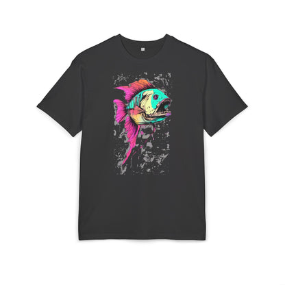 Vibrant Fish Graphic Tee for Casual Style, Summer Wear, Beach Vibes, Gift for Fishing Enthusiasts, Unique Unisex Heavy Oversize Tee
