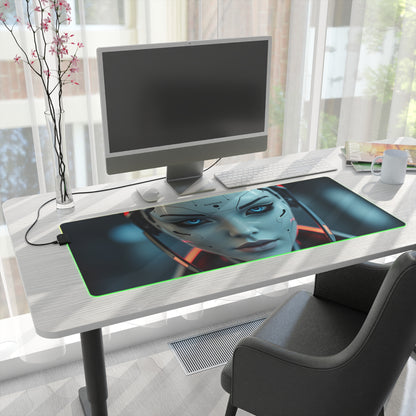 Futuristic LED Gaming Mouse Pad - Illuminated Desk Accessory, Pc Gamer Gift, Esports Essential, LED Art, Gaming Decor