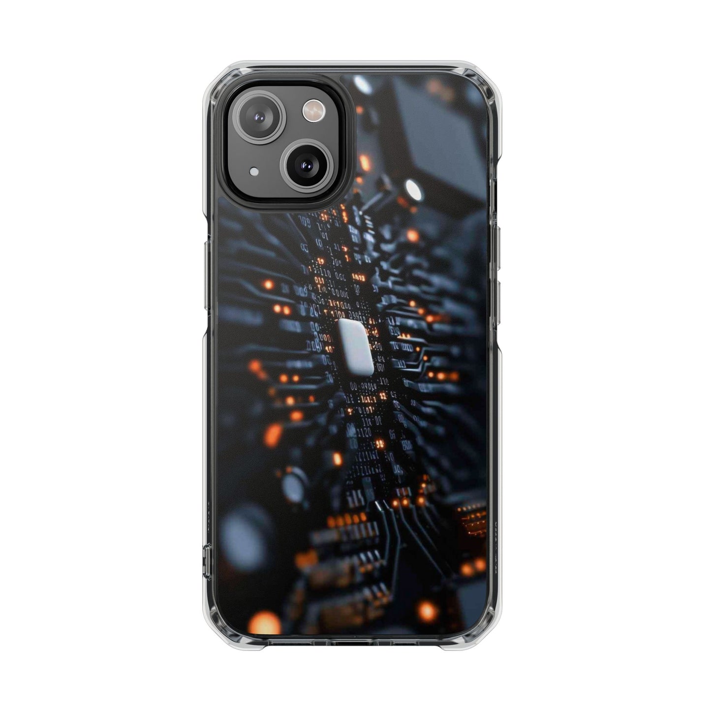 Magnetic Clear Impact Phone Case - Tech-Inspired Design, Perfect for Gadget Lovers, Birthday Gift, Tech Accessories, Durable Protection