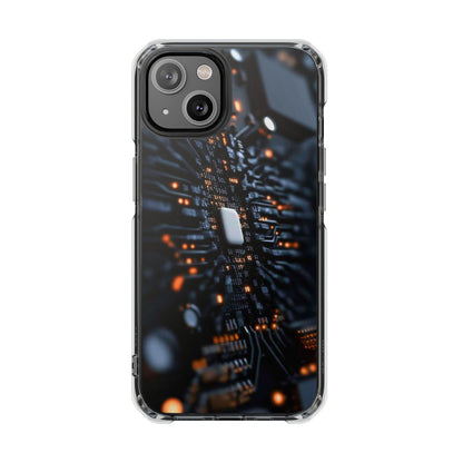 Magnetic Clear Impact Phone Case - Tech-Inspired Design, Perfect for Gadget Lovers, Birthday Gift, Tech Accessories, Durable Protection