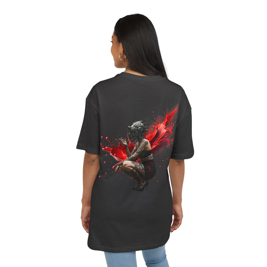 D'Stopian Oversized Unisex Tee - Edgy Graphic Art Tee for Urban Creatives