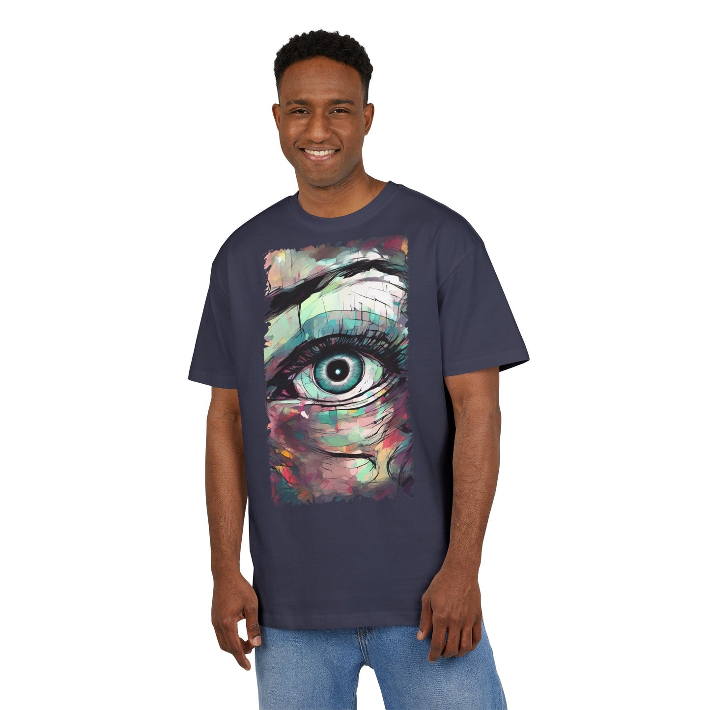 Artistic Eye Oversized Tee | Colorful Graphic T-Shirt, Unisex Shirt, Casual Fashion, Trendy Streetwear, Unique Gift Idea