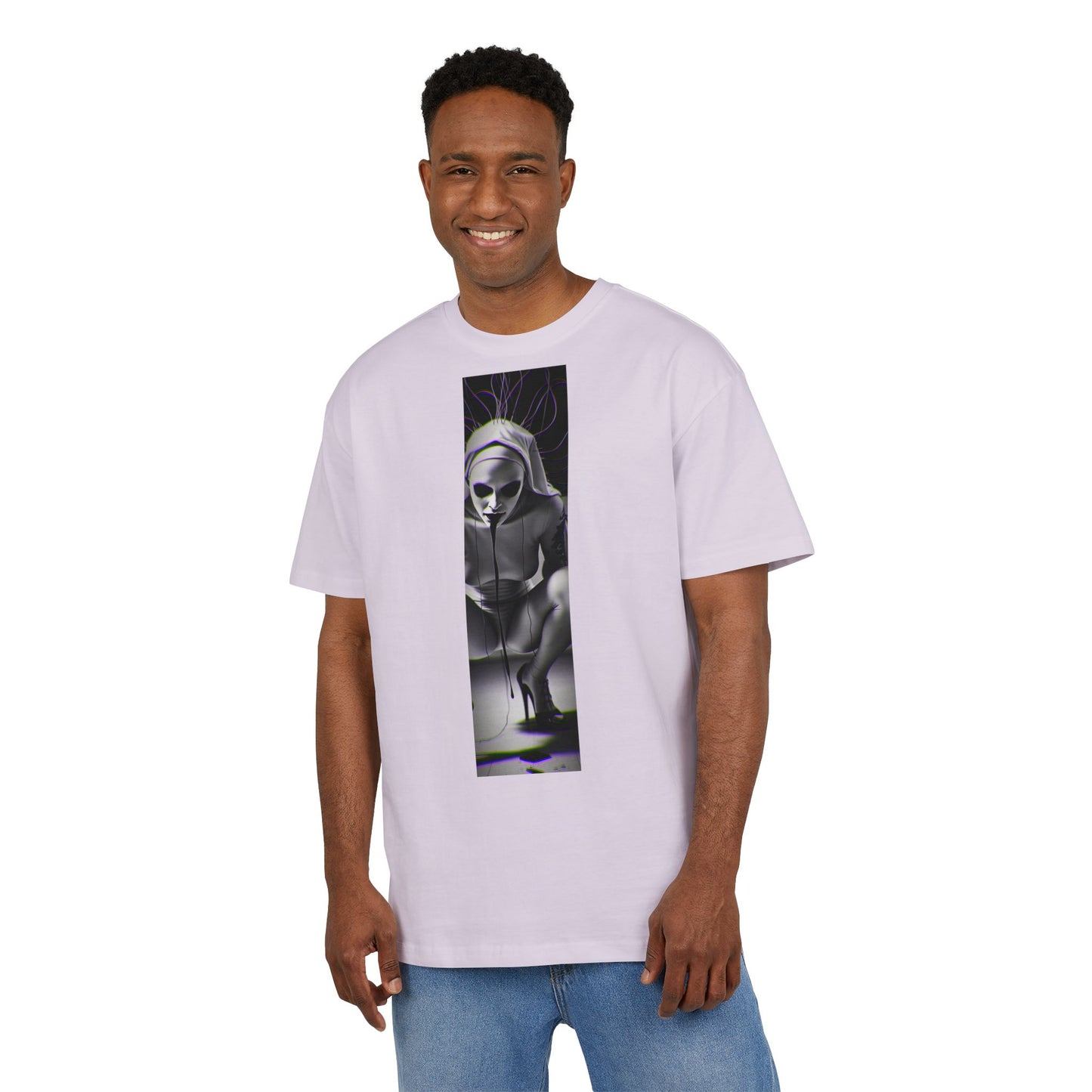 Unisex Oversized Graphic Tee - Edgy Gothic Design