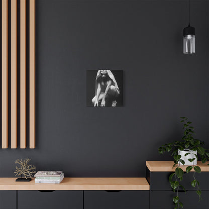 Gothic Art Print, Horror Decor, Canvas Wall Art, Home Aesthetic, Unique Gift, Modern Black and White Art