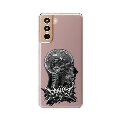 Skull Design Clear Phone Case - Unique Aesthetic for Tech Lovers