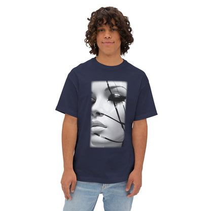 Chic Oversized Graphic Tee with Striking Design, Streetwear, Casual Style, Fashion Statement, Gift for Art Lovers