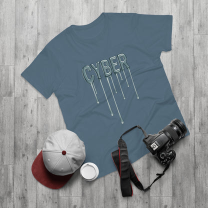 Cool Drippy Cyber T-Shirt, Unisex Graphic Tee, Casual Wear, Tech Enthusiast Gift, Trendy Streetwear for All Occasions
