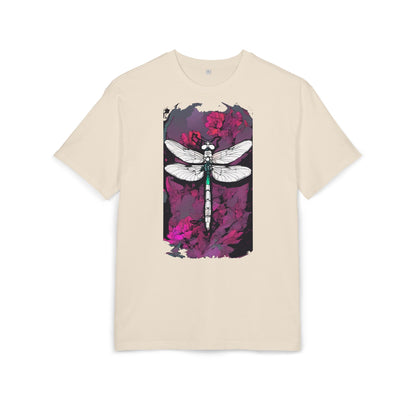 Dragonfly Art Unisex Heavy Oversize Tee, Nature Lover Shirt, Gift for Her, Artistic Tee, Summer Fashion, Relaxed Fit Clothing