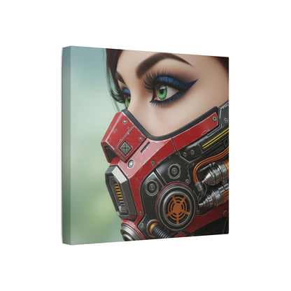 Futuristic Satin Canvas Art Print, Wall Decor for Gamers, Tech Enthusiasts, and Sci-Fi Fans, Unique Gift Idea for Birthdays