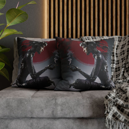 Futuristic Robot Love Pillowcase, Cyberpunk Decor, Gift for Tech Lovers, Modern Home Accent, Unique Housewarming Present