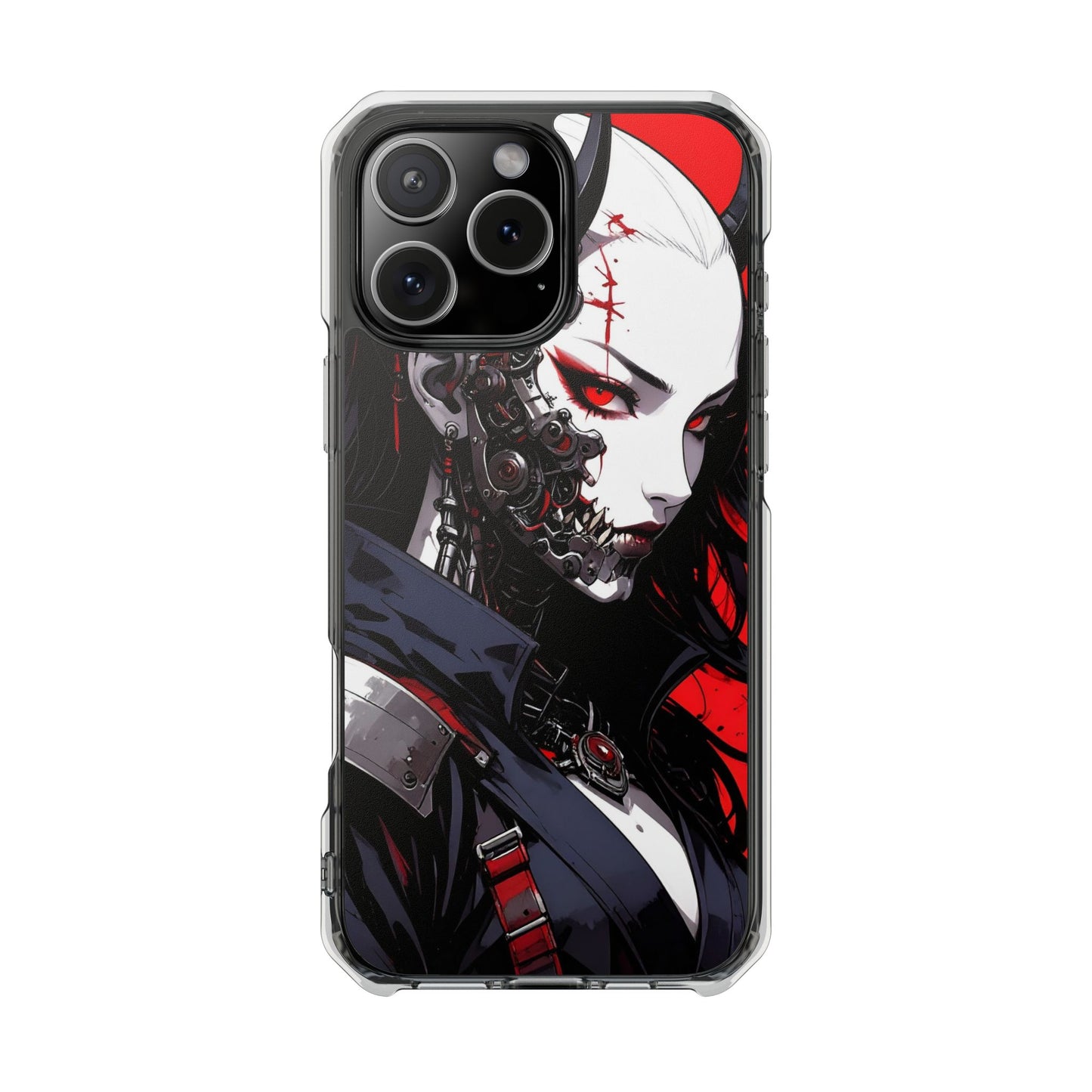Magnetic Impact Phone Case, Anime Art Phone Cover, Goth Accessories for Her, Gift for Tech Lovers, Unique Phone Protection