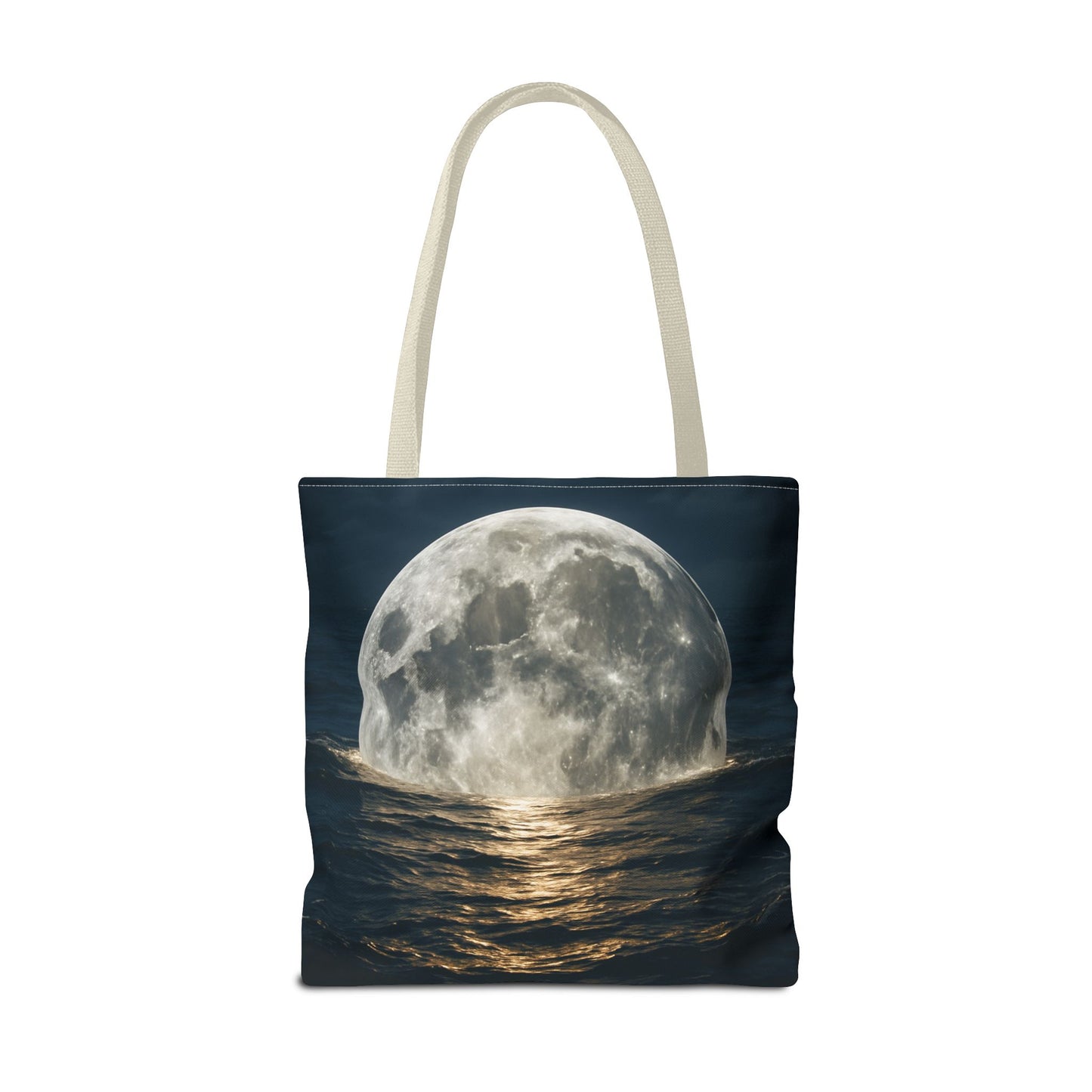 Moonlit Ocean Tote Bag - Night Sky, Beach, Stylish, Eco-Friendly, Great Gift for Friends, Perfect for Travel, Shopping