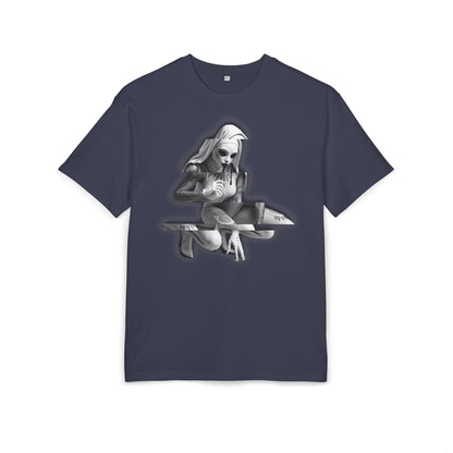 Unisex Heavy Oversize Tee with Horror Design