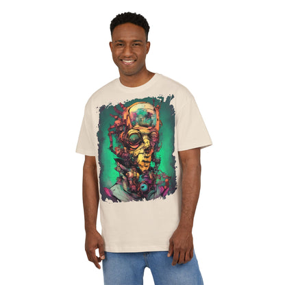 Artistic Oversize Tee Featuring Abstract Portrait, Unisex T-Shirt, Cool Graphic Tee, Streetwear Style, Unique Gifts for Art Lovers