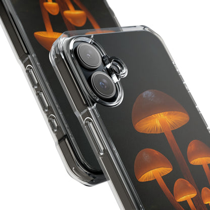 Magnetic Clear Impact Cases, Mushroom Phone Case, Eco-Friendly Phone Cover, Unique Phone Accessories, Gift for Nature Lovers, Artistic