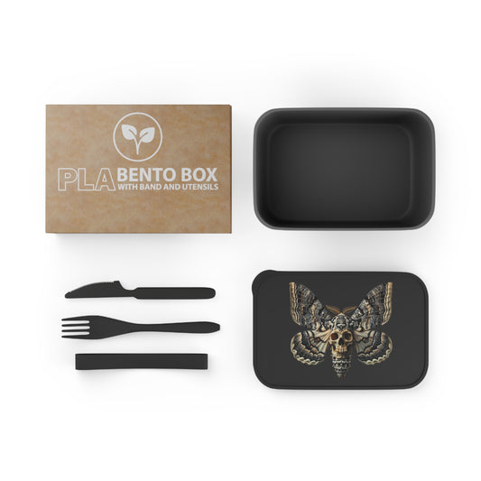 Gothic Butterfly Bento Box, Unique Lunch Container, Skull Art Design, Eco-Friendly Meal Prep, Perfect for Goth Aesthetics, Halloween Gifts